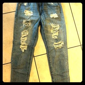 Almost Famous Distressed Boyfriend Jeans